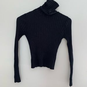 ZARA knit, ribbed black turtleneck size XS